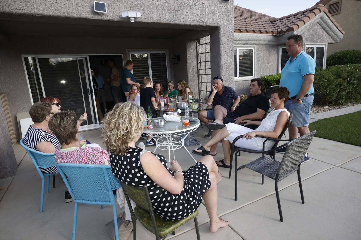 Ann-Marja Lander’s family and Carla de Reus-Kreb’s family gather at Lander’s house, Wedne ...