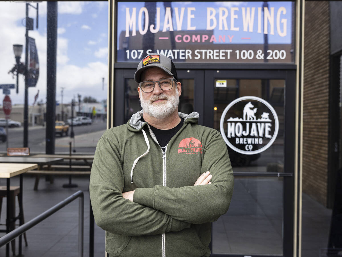 John Griffith, co-owner and head brewer at Mojave Brewing, poses for a photo, on Wednesday, Mar ...