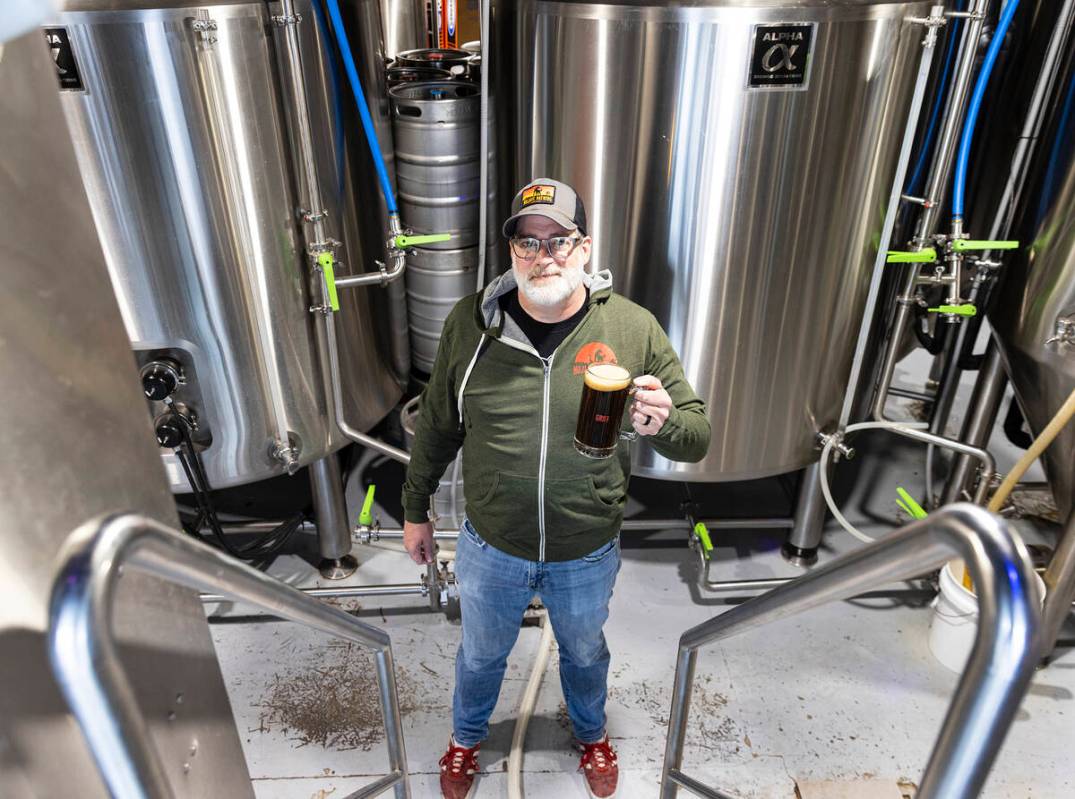 John Griffith, co-owner and head brewer at Mojave Brewing, poses for a photo, on Wednesday, Mar ...