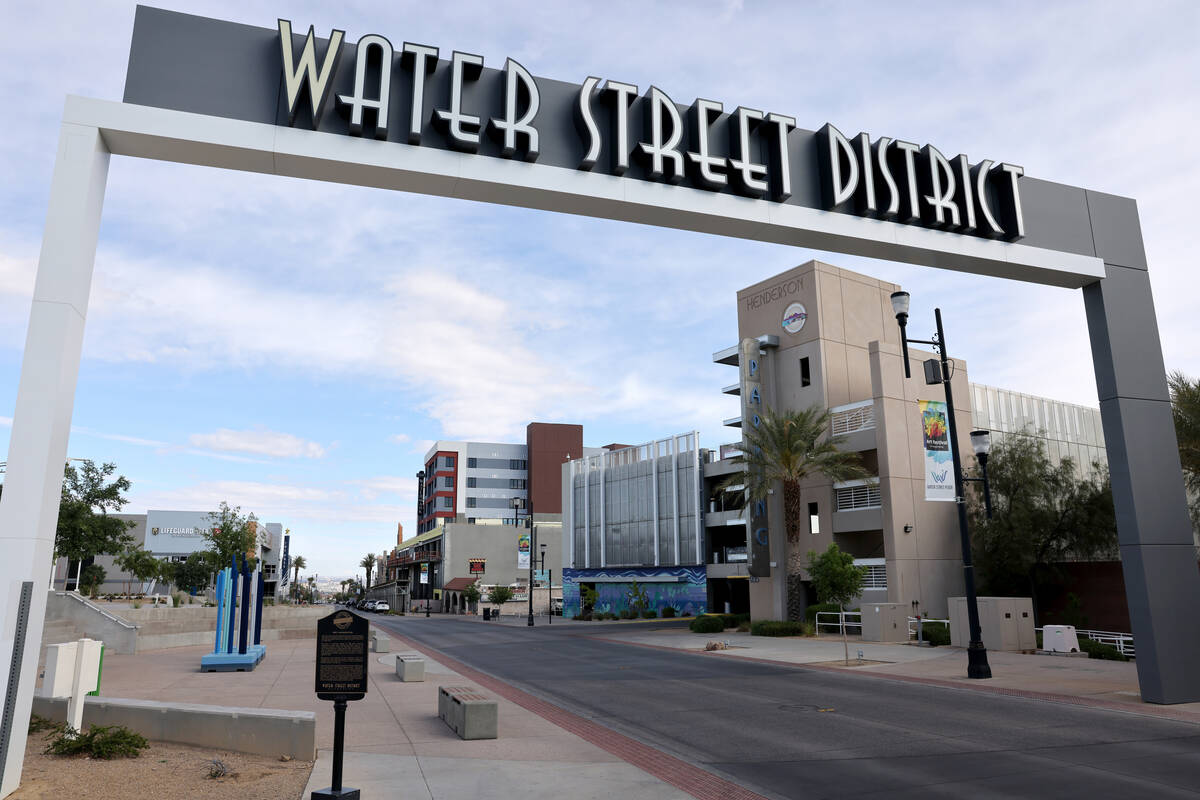 Water Street District in Henderson is shown Friday, May 5, 2023. (K.M. Cannon/Las Vegas Review- ...