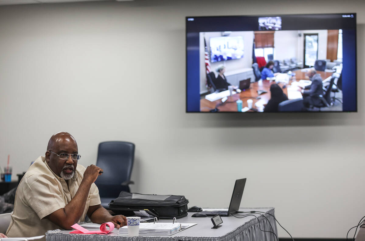 Dr. George Chambers, a local OB-GYN, speaks on the second day of a hearing regarding a sexual m ...