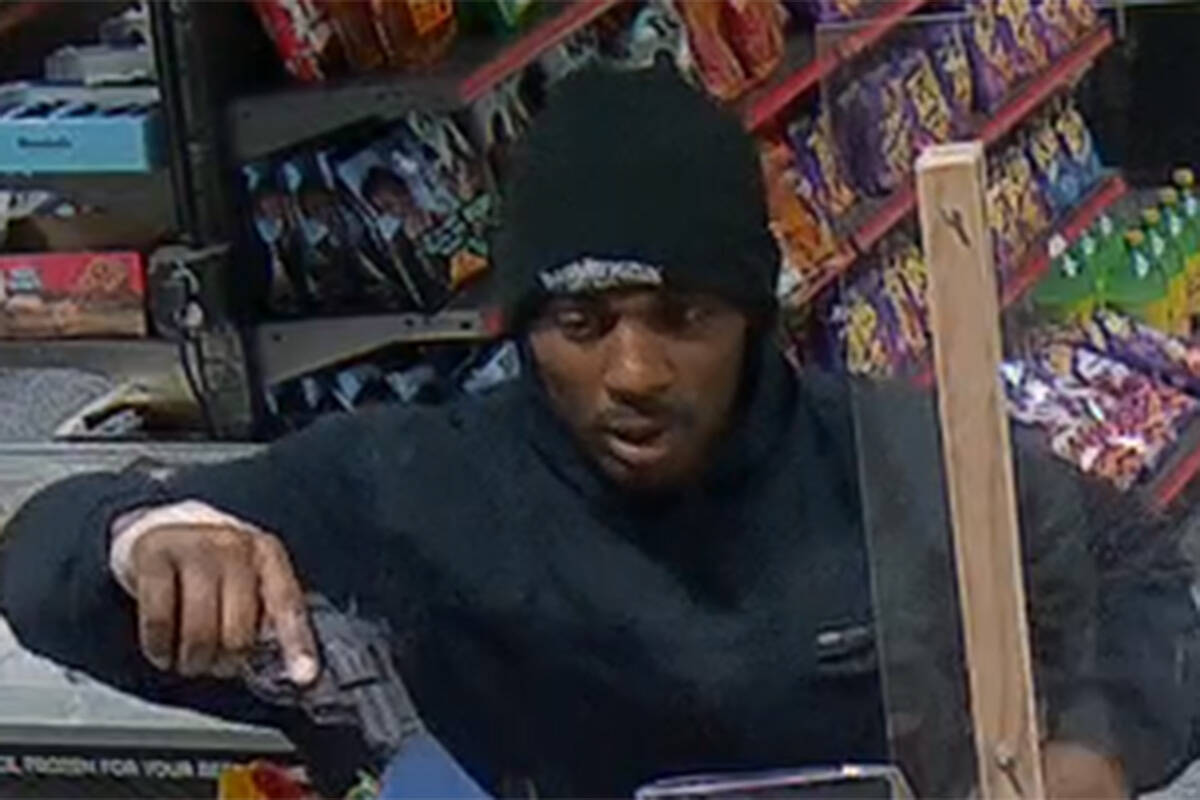 Police are seeking a man in connection with an armed robbery that occurred Thursday, May 4, 202 ...