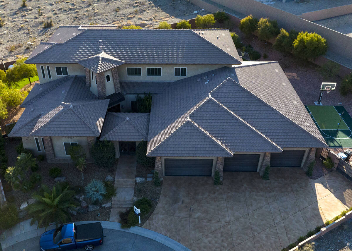 An aerial view of Matthew Beasley's 6,400 square foot former home on Ruffian Road, currently on ...
