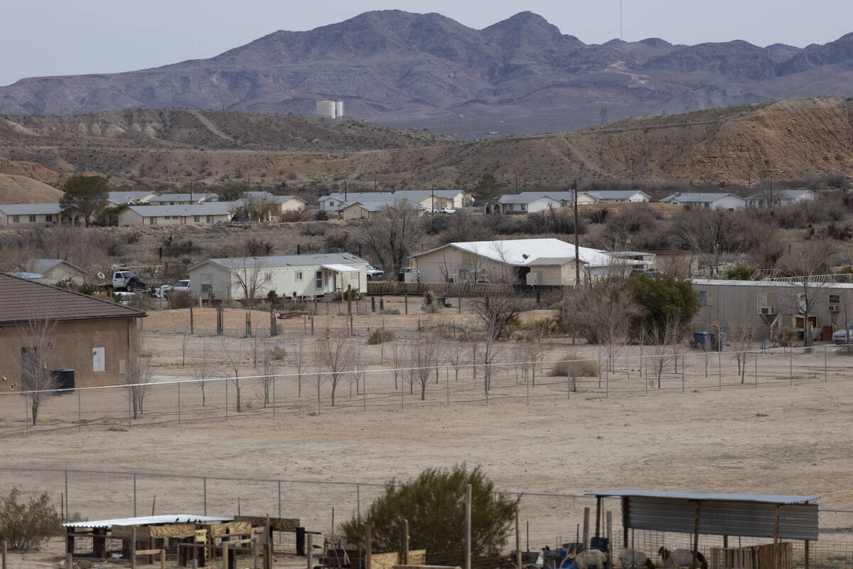 The Lytle Ranch neighborhood in Moapa is seen on Feb. 17, 2023. (Erik Verduzco / Las Vegas Revi ...