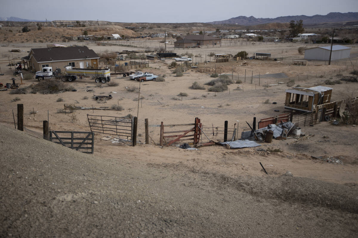 The Lytle Ranch neighborhood in Moapa is seen on Feb. 17, 2023. (Erik Verduzco / Las Vegas Revi ...
