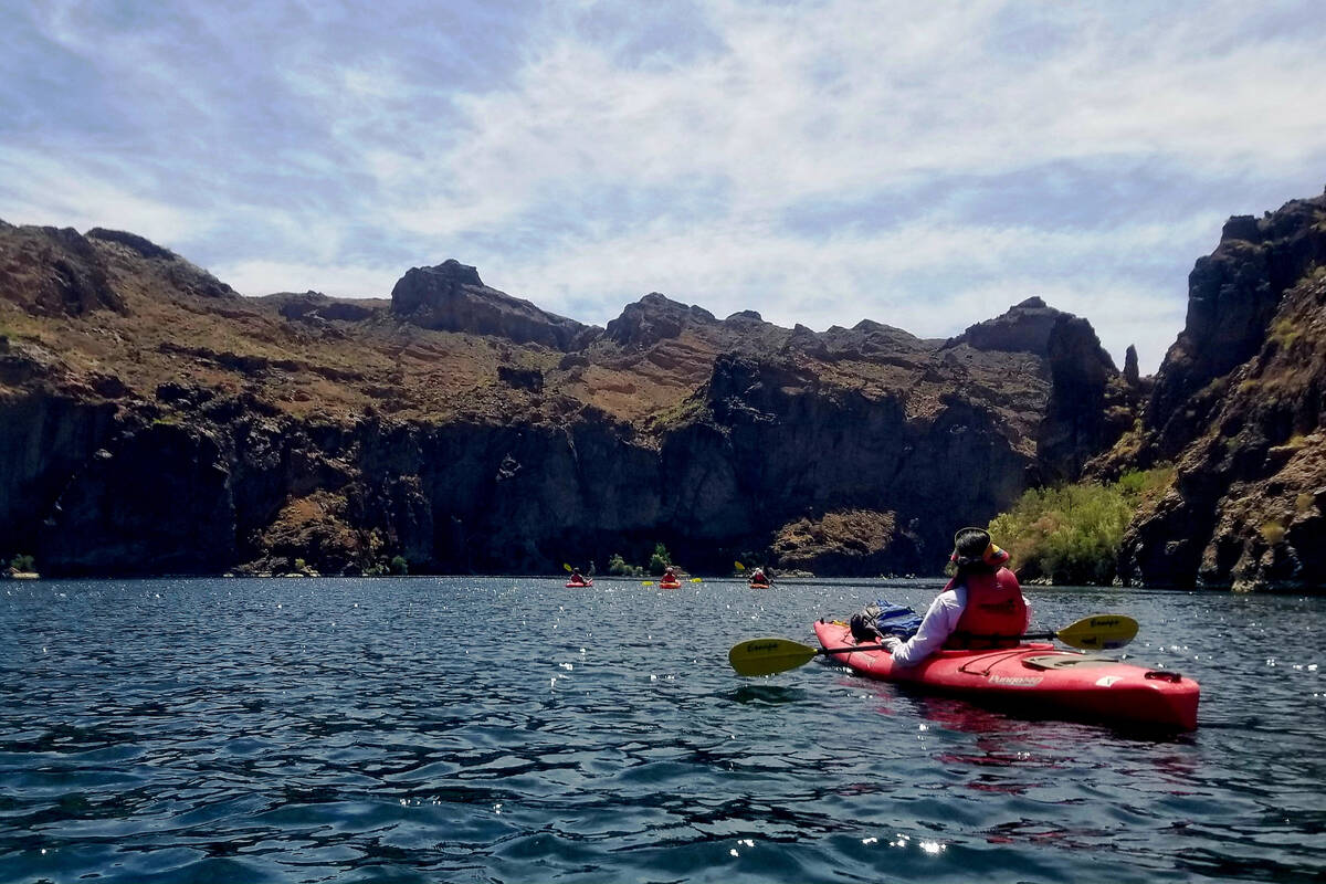 Claudine Branchaud-West navigates a rented kayak along the Black Canyon National Water Trail. ( ...