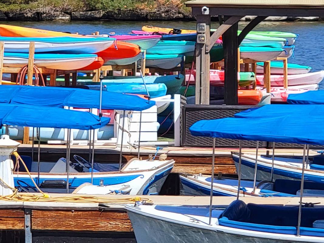 Kayaks and small watercraft are available for rent at Lake Las Vegas. (Natalie Burt/Special to ...