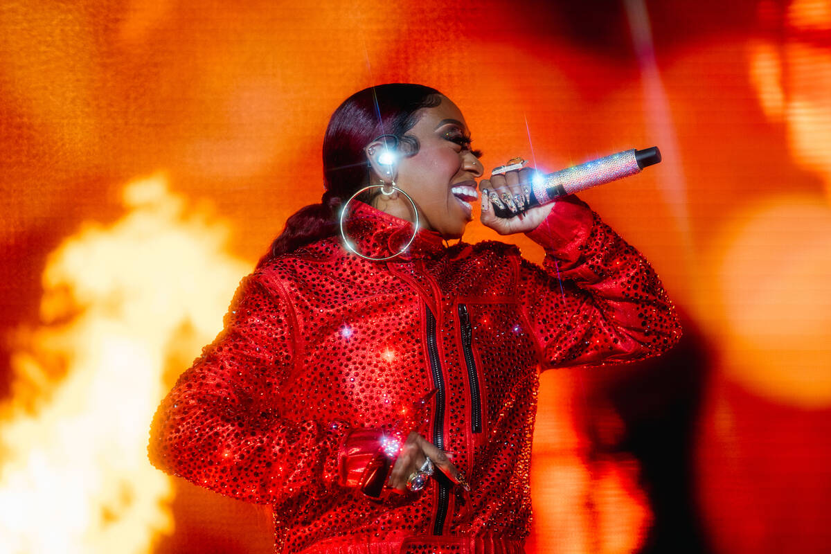 Missy Elliott is shown at the Lovers & Friends music festival at the Las Vegas Festival Grounds ...