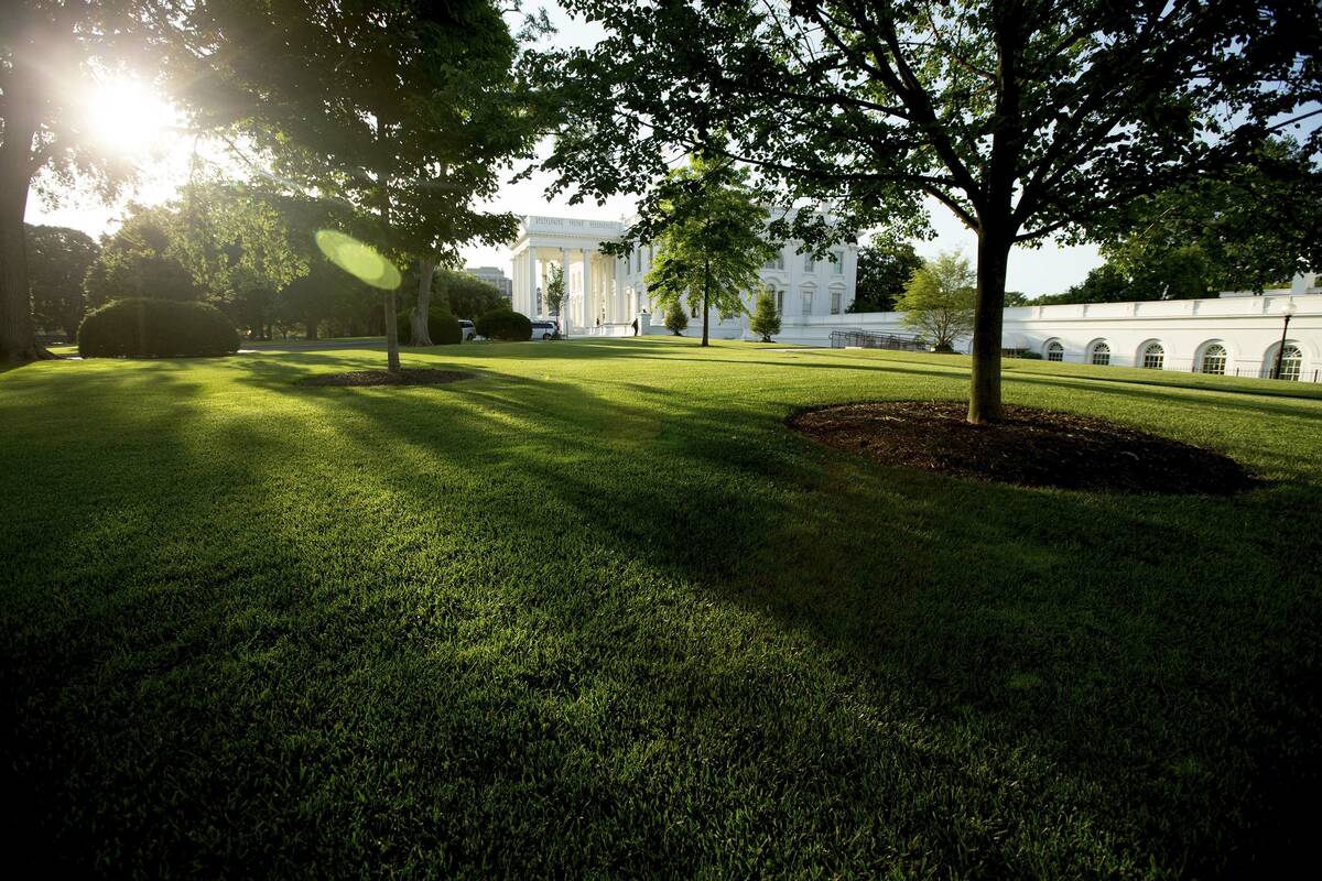 FILE - Int his June 11, 2016, file photo, the sun rises over the White House in Washington. It& ...