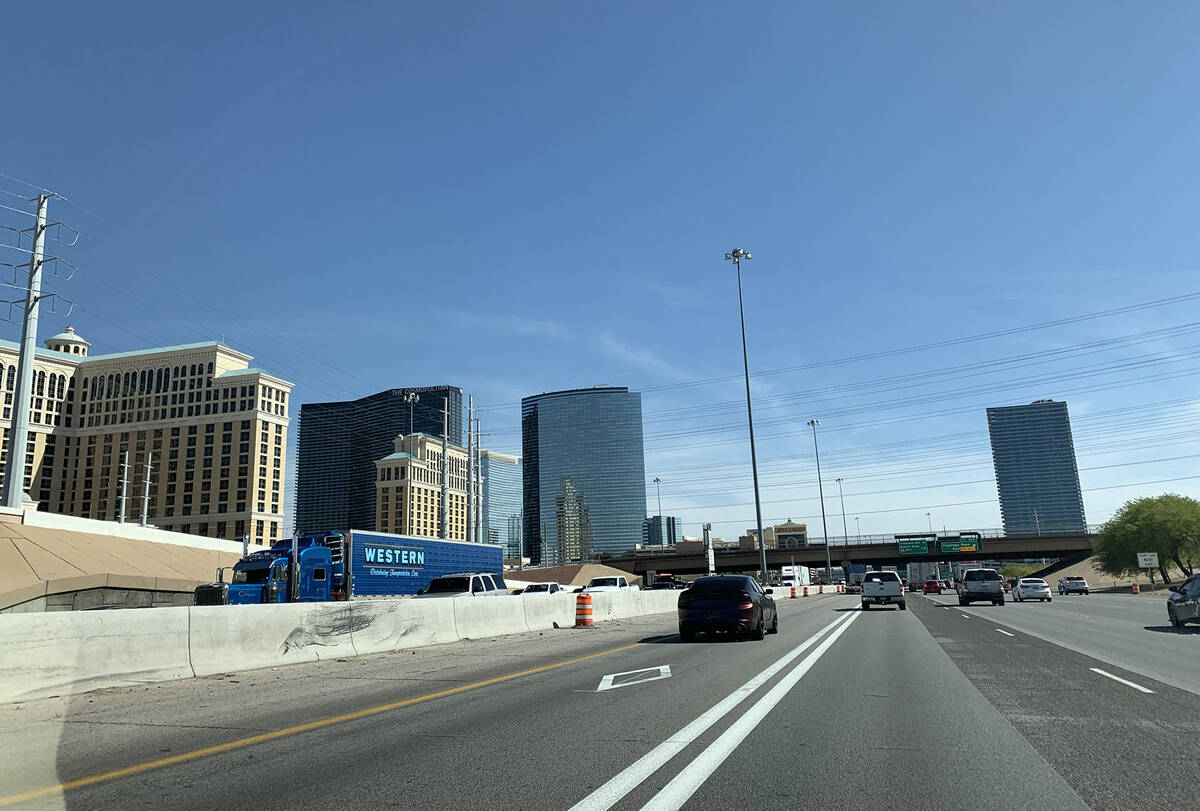 HOV lanes on Interstate 15 near the Las Vegas Strip. (Review-Journal file)