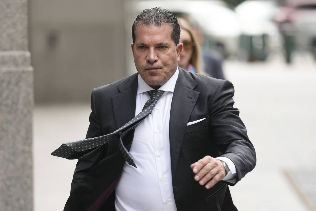 Joe Tacopina, Donald Trump's lawyer, arrives in Manhattan federal court in New York on Tuesday, ...