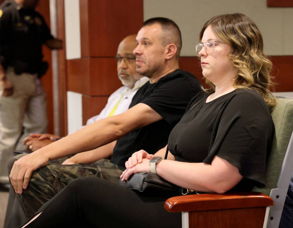 The family of Tina Tintor waits for the arraignment of former Raiders player Henry Ruggs in cou ...