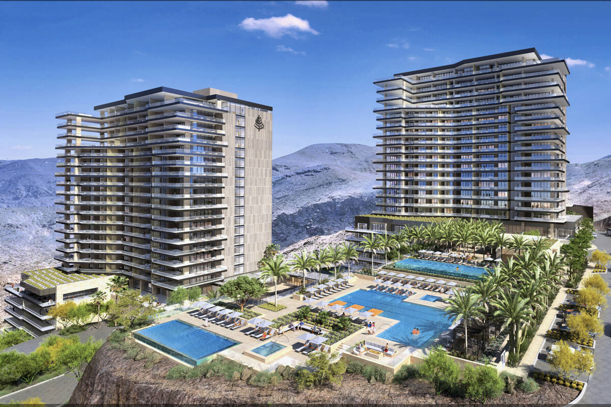 The two-tower Four Seasons Private Residences Las Vegas in partnership with Azure Resorts and H ...