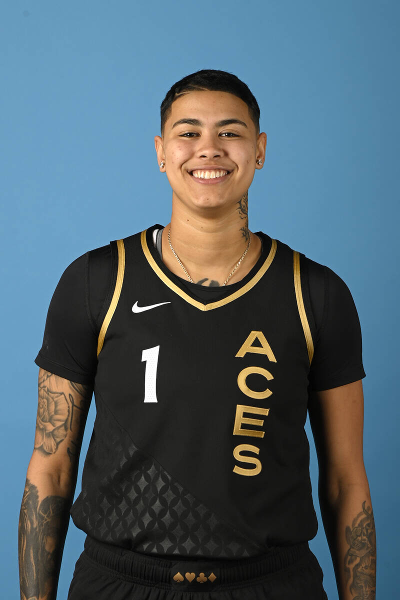 LAS VEGAS - MAY 02: Kierstan Bell #1 of the Las Vegas Aces poses for a head shot during media ...