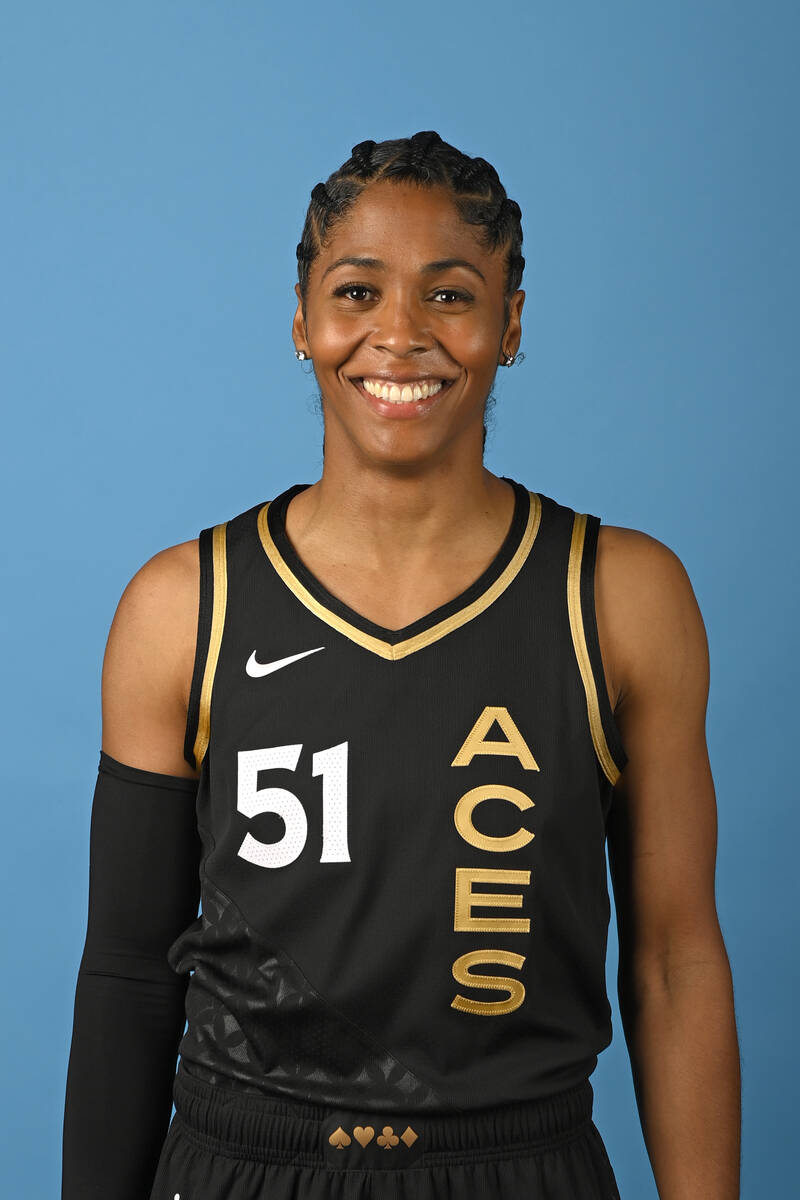 LAS VEGAS - MAY 02: Sydney Colson #51 of the Las Vegas Aces poses for a head shot during media ...