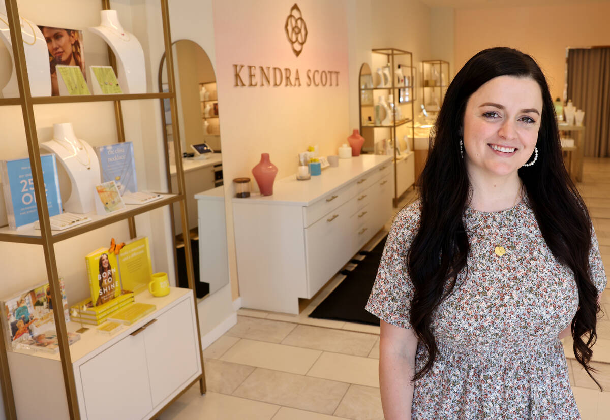 Kendra Scott store manager Gillian Williams at the Downtown Summerlin retail outlet in Las Vega ...