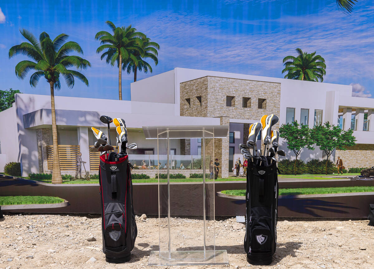 A rendering for Chip Shots, a private club featuring state-of-the-art indoor golf simulators wi ...
