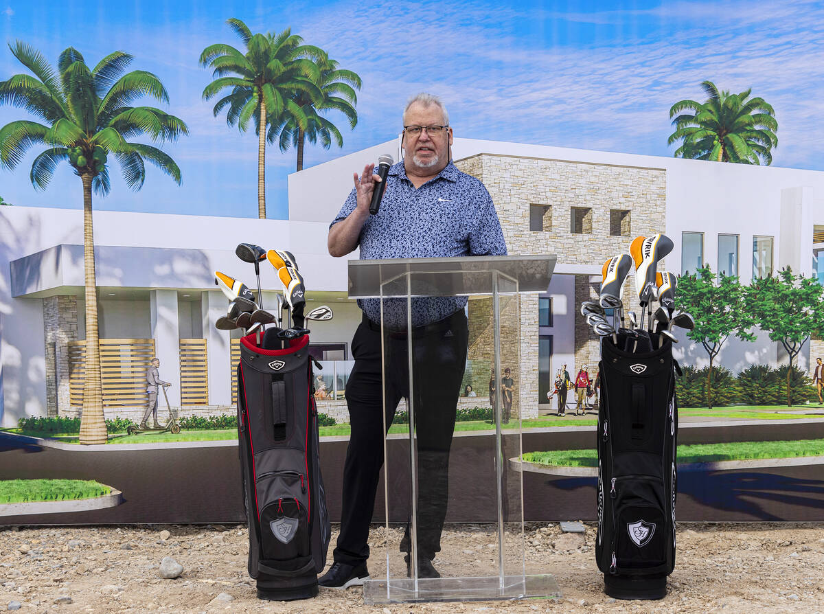 Kieth Langlands, owner of Chip Shots, a private club featuring state-of-the-art indoor golf sim ...