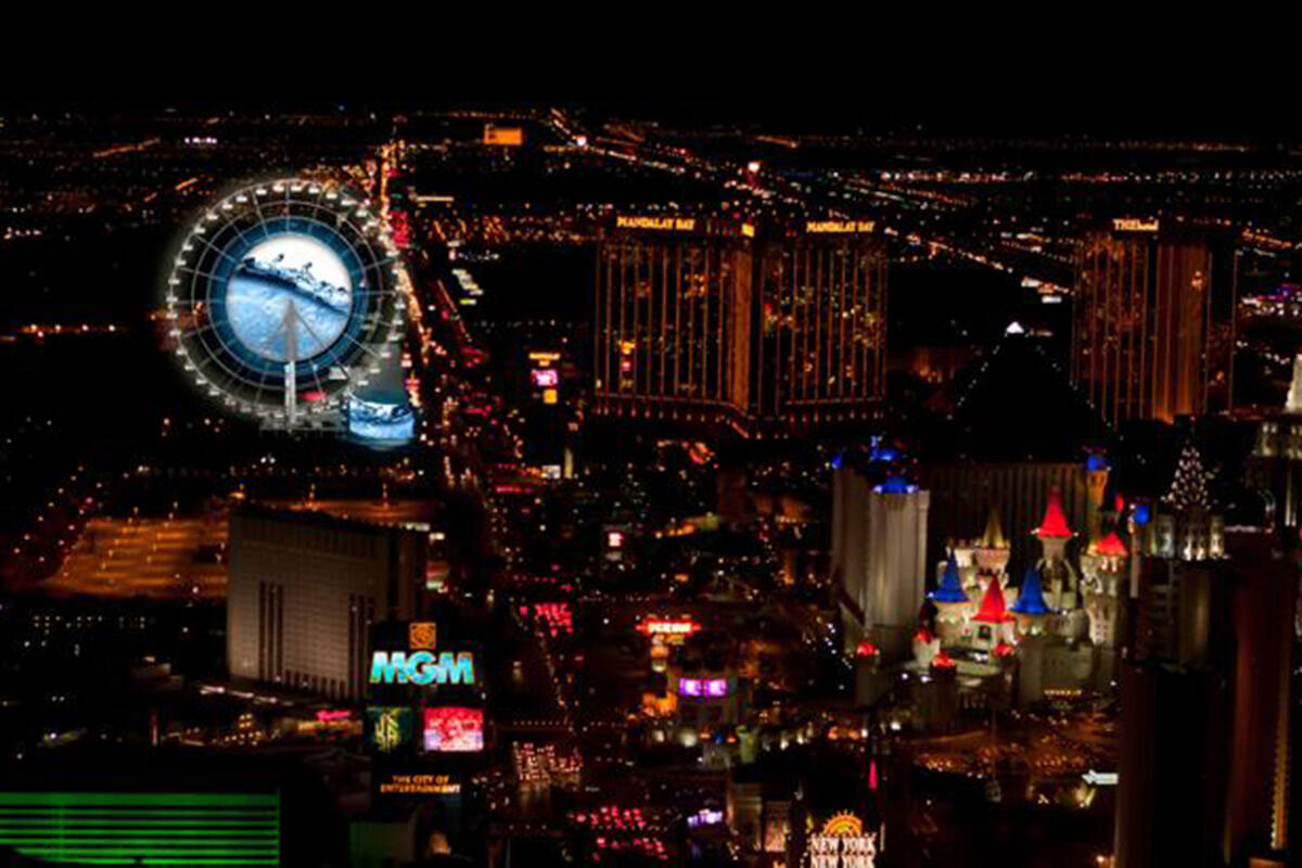 Concept art for the SkyVue Las Vegas Super Wheel project from May 2011. (File/Las Vegas Review- ...