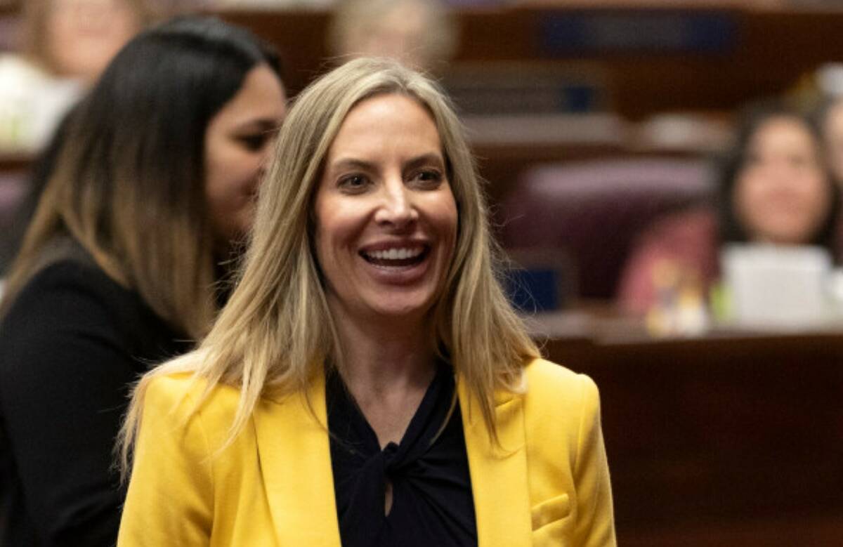 Assemblywoman Danielle Gallant, R-Las Vegas, seen in February 2023 in Carson City. (Ellen Schmi ...