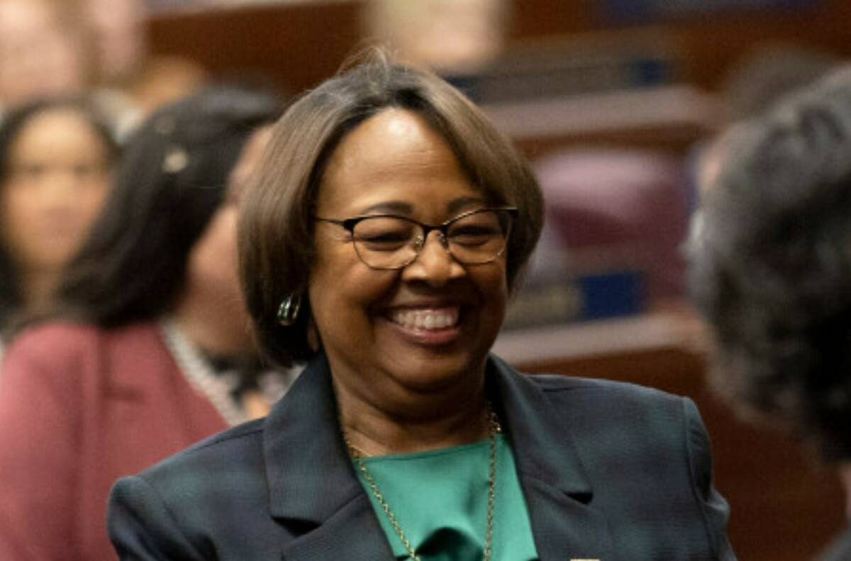 Assemblywoman Daniele Monroe-Moreno, D-North Las Vegas, seen Monday, Feb. 6, 2023, in Carson Ci ...