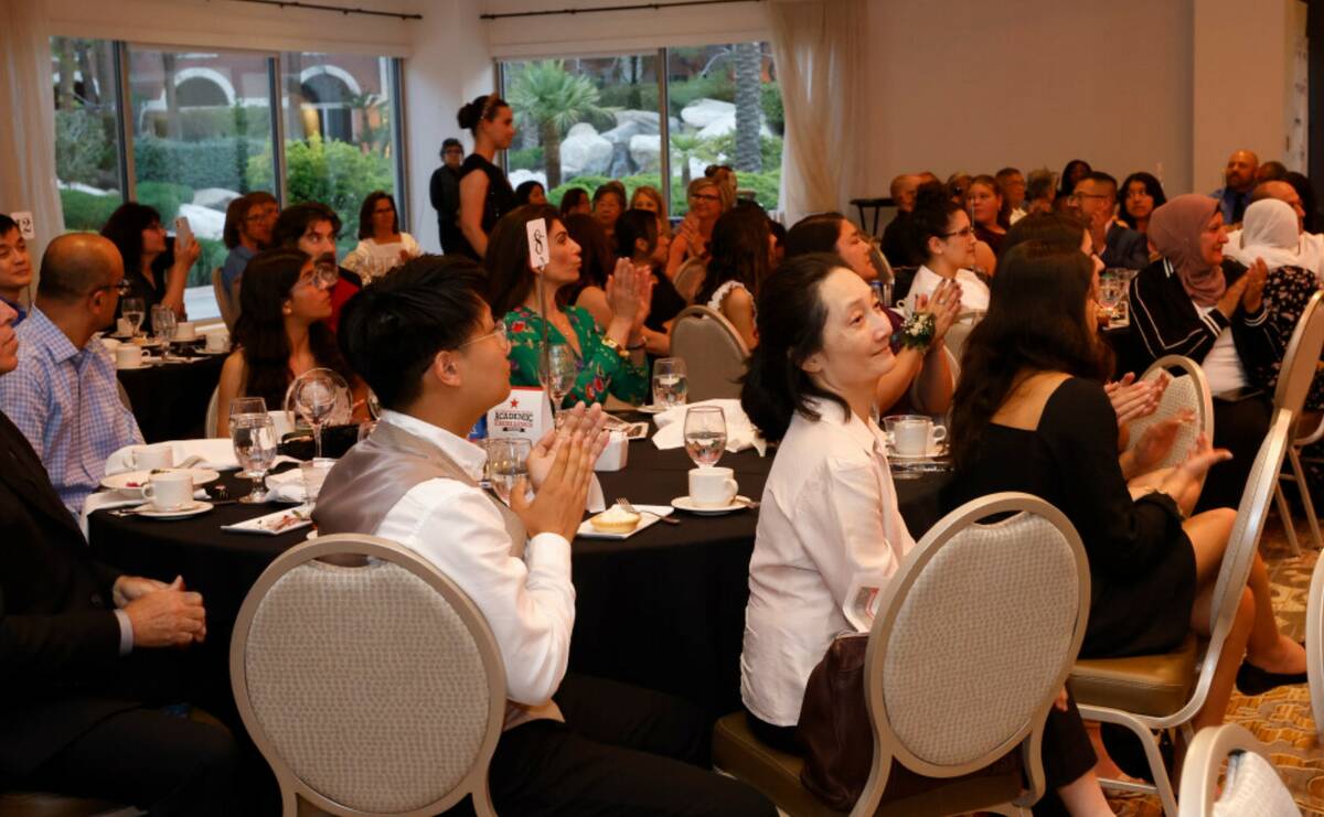 People attend the Las Vegas Review-Journal's Academic Excellence Awards at JW Marriott Las Vega ...