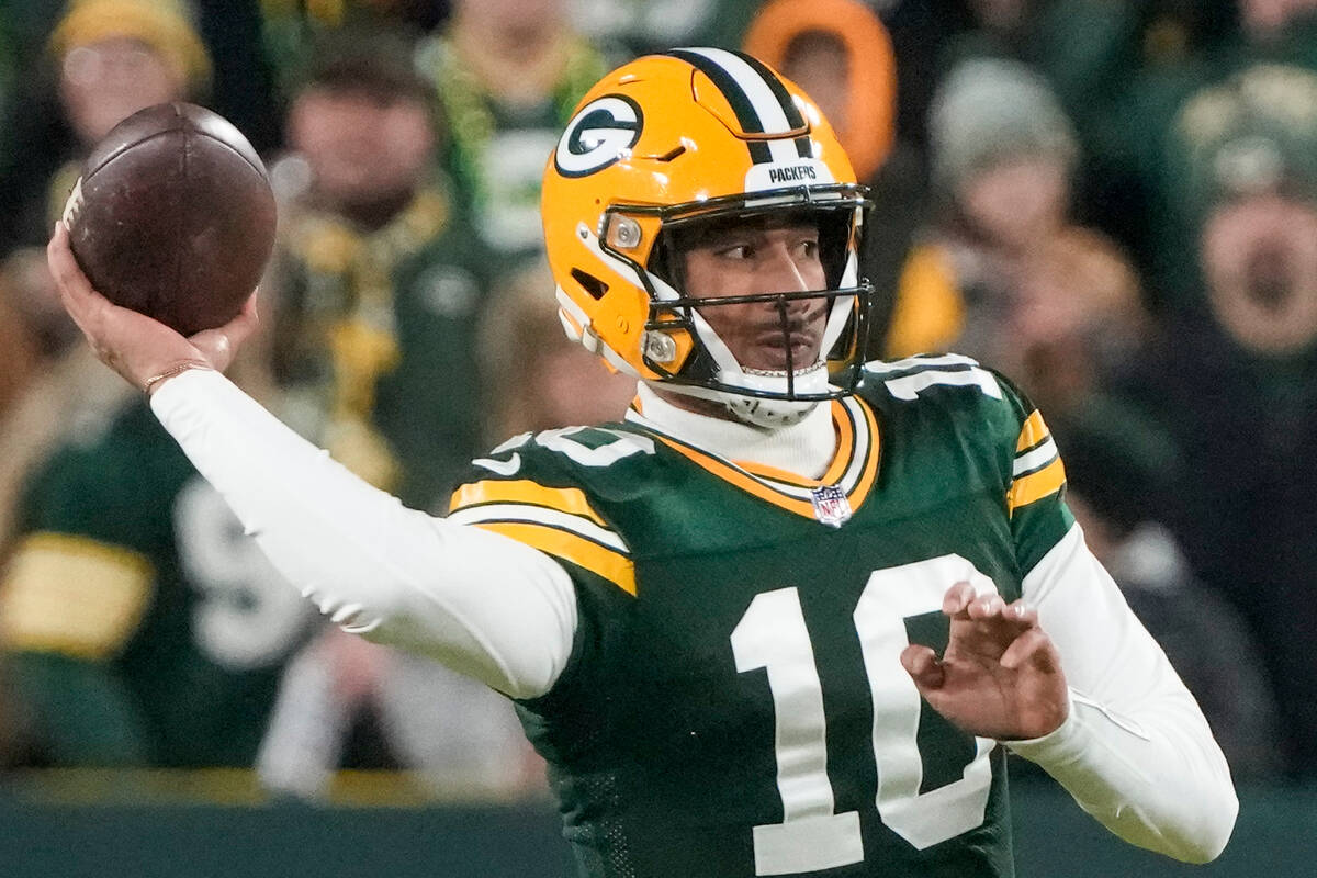 FILE - Green Bay Packers' Jordan Love throws during an NFL football game against the Minnesota ...