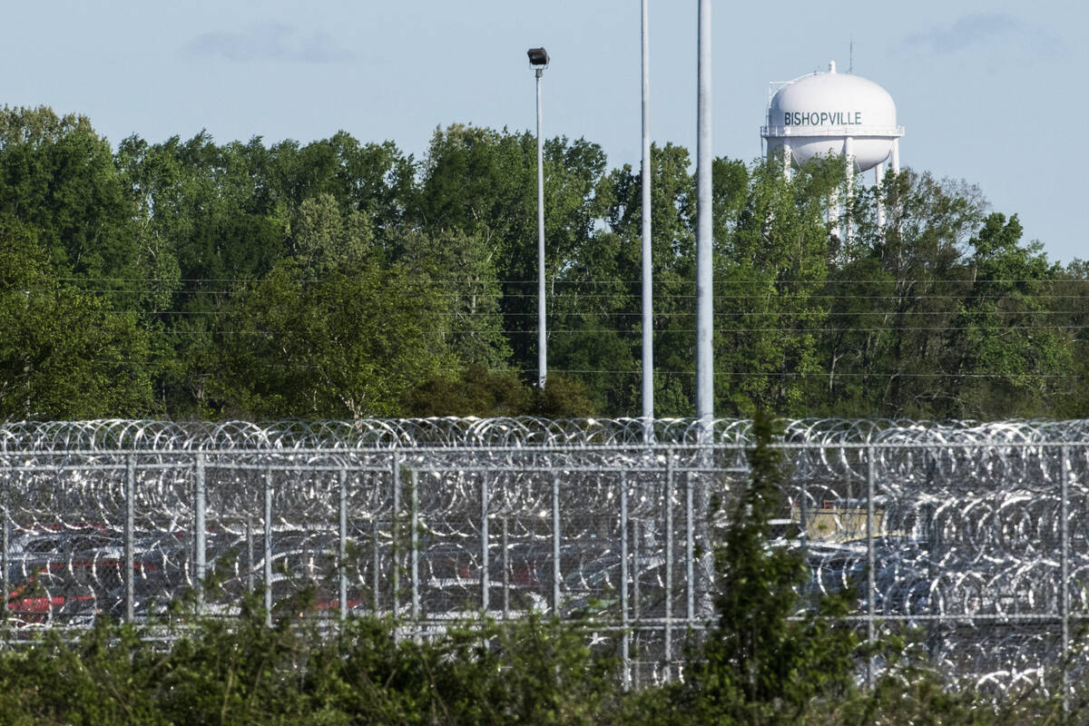 A fence surrounds the Lee Correctional Institution on Monday, April 16, 2018, in Bishopville, S ...