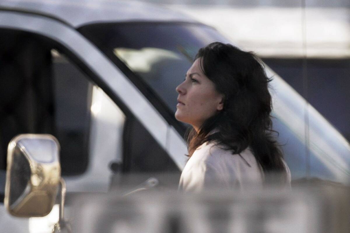 Heather Catherine Tallchief is escorted to the Clark County Detention Center in Las Vegas, Thur ...