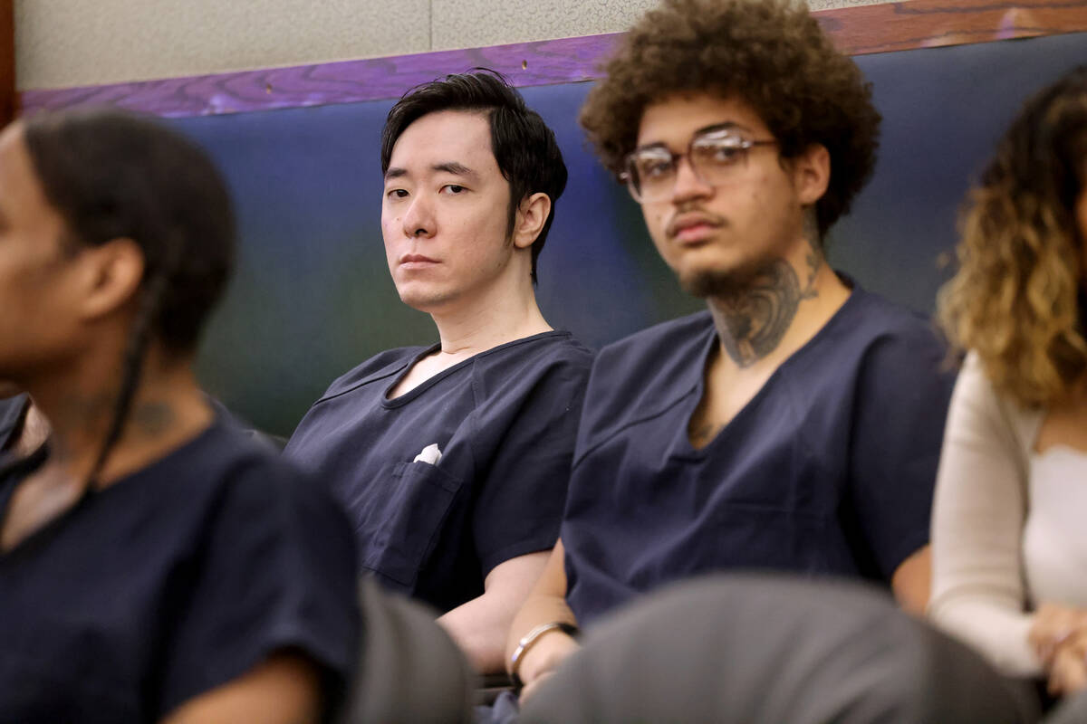 Chan Park, left, who was found guilty of first-degree murder and kidnapping for tying up and be ...