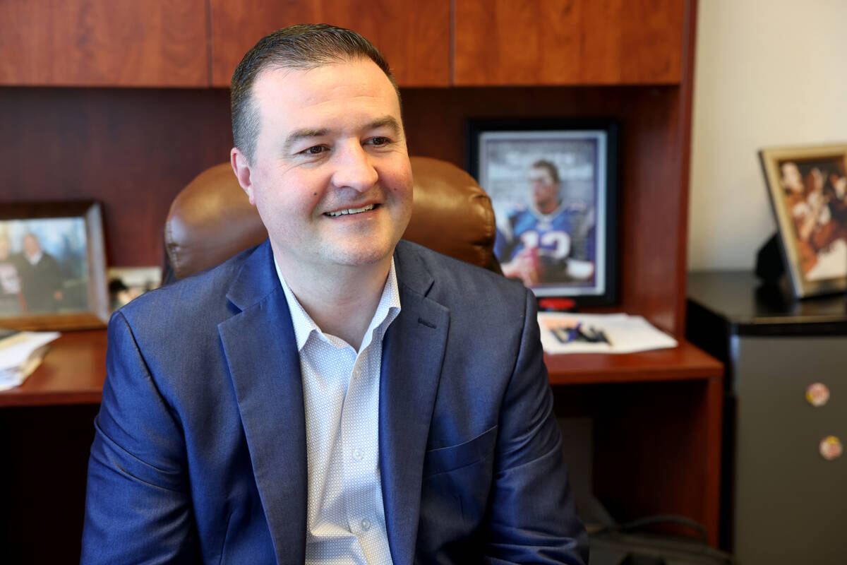 U.S. Integrity owner Matt Holt at his Las Vegas offices Tuesday, May 9, 2023. U.S. Integrity pr ...