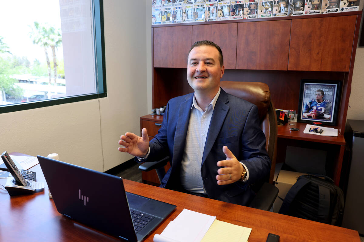 U.S. Integrity owner Matt Holt at his Las Vegas offices Tuesday, May 9, 2023. U.S. Integrity pr ...