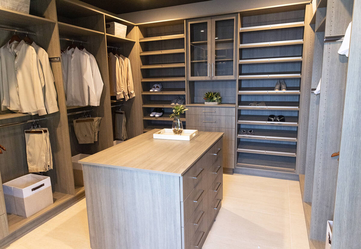 A walk-in closet is seen in the newly finished house at the Oasi homes, built by Blue Heron Nex ...