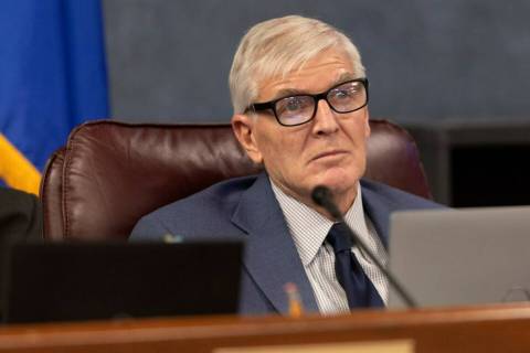 Sen. Skip Daly, D-Sparks, is seen during the 82nd Session of the Legislature in February 2023 i ...