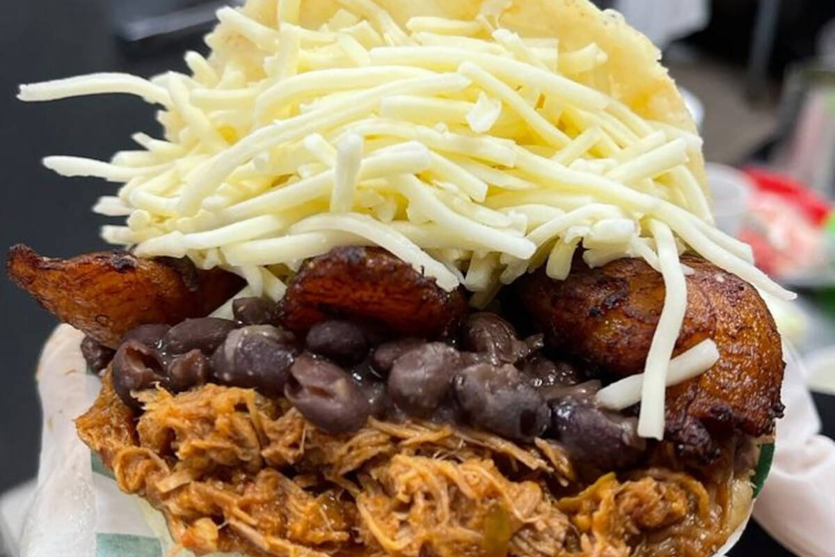 Rika Arepa Express, on East Flamingo Road in Las Vegas, specializes in Venezuelan arepas: gridd ...