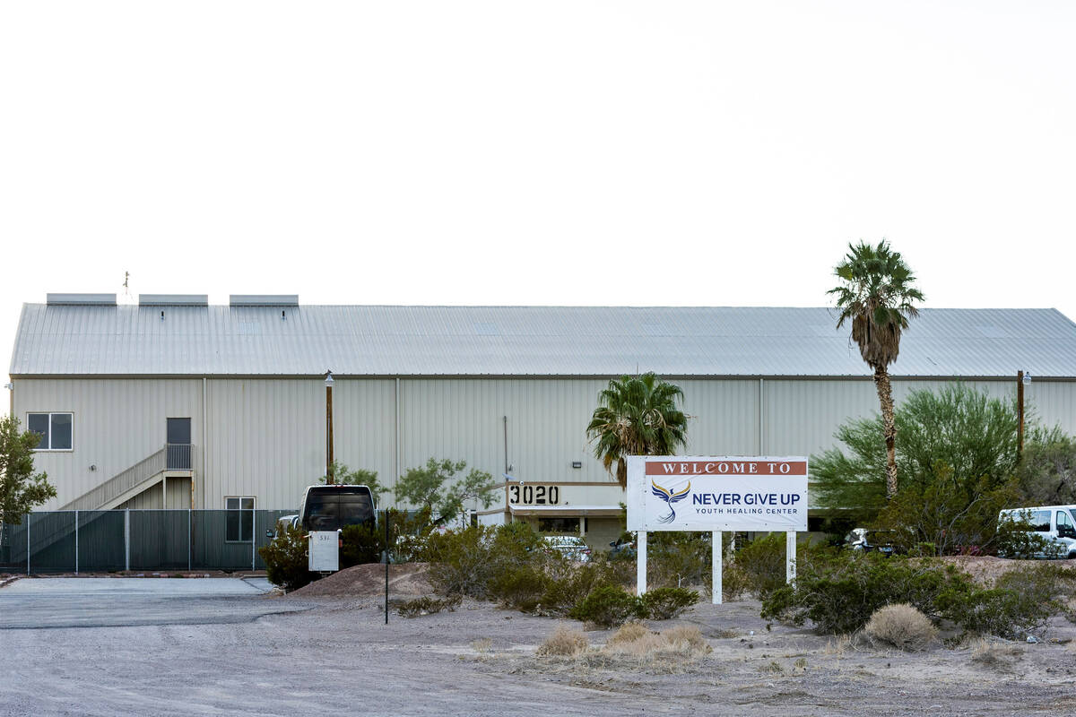 The Never Give Up Youth Healing Center in Amargosa Valley. (L.E. Baskow/Las Vegas Review-Journal)