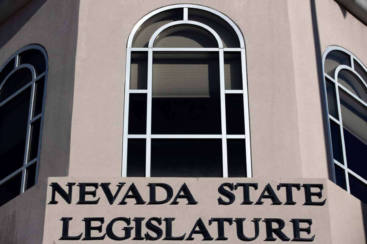 The Nevada Legislature building during the 82nd Session of the Legislature on Wednesday, Feb. 8 ...