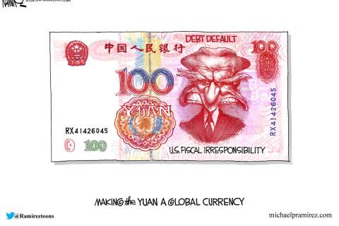 President Biden and U.S. fiscal irresponsibility are helping China in its efforts to make the y ...