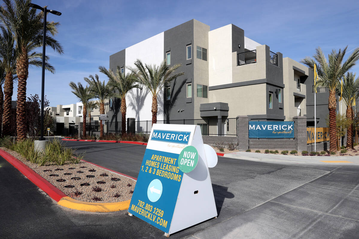 Maverick apartment complex under construction in the southwest Las Vegas Valley in March 2022. ...