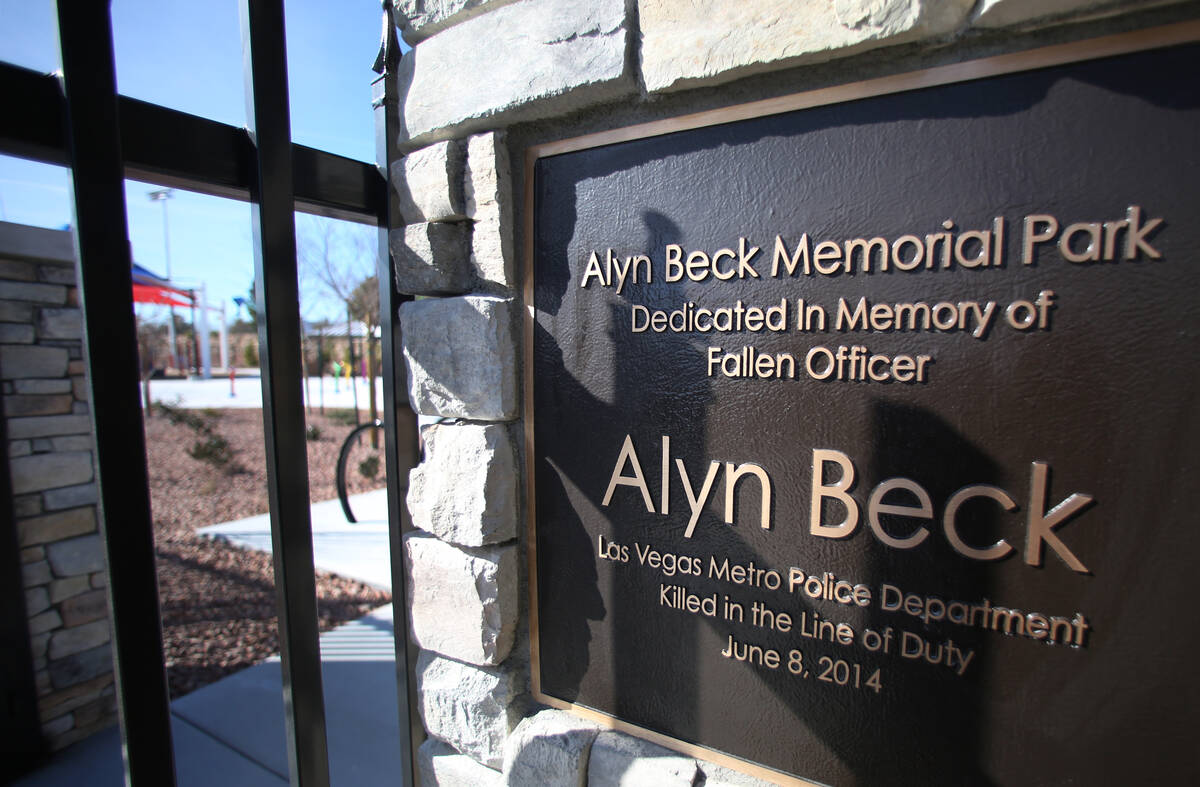Alyn Beck Memorial Park is seen on Friday, Jan. 31, 2020, in Las Vegas. (Bizuayehu Tesfaye/Las ...
