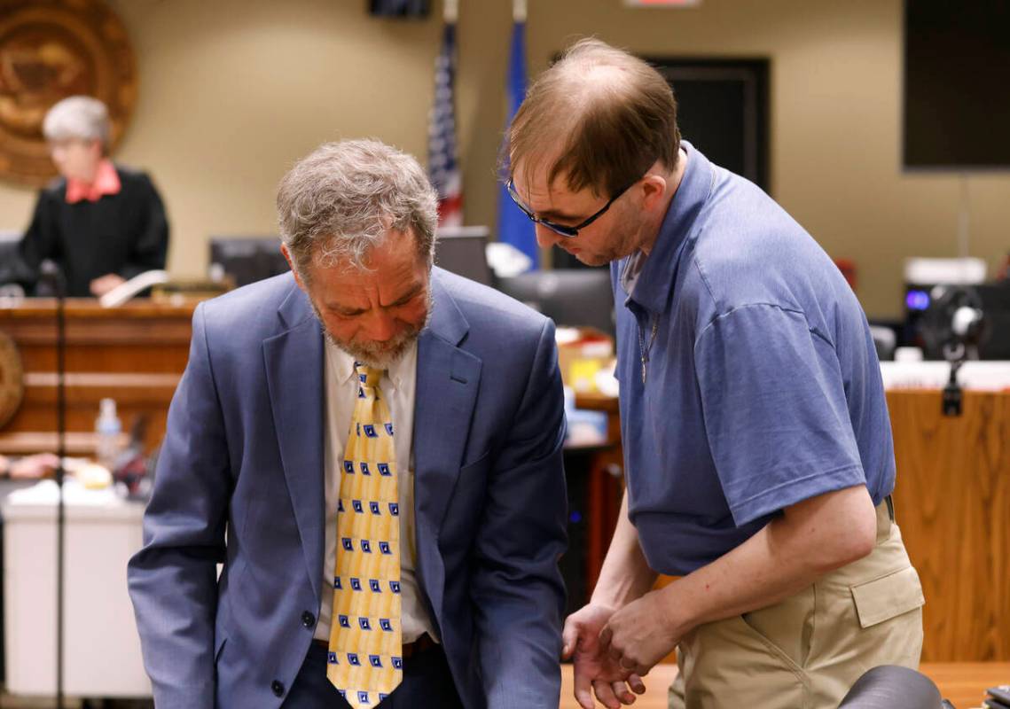 Brad Mehn, right, one of three people accused of torturing and killing Roy Jaggers in Cathedral ...