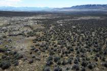 This photo shows land where the Thacker Pass lithium mine site will be on April 24, 2023, near ...
