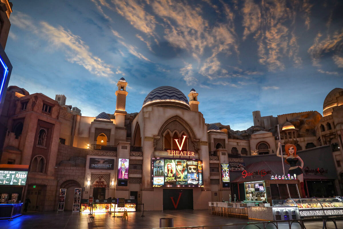 Miracle Mile Shops at Planet Hollywood in Las Vegas, Tuesday, May 16, 2023. The ceiling above t ...