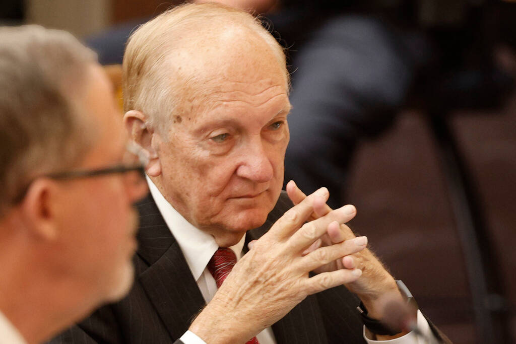 Jeff Wells attends a meeting of the Clark County Commission at the Government Center on Tuesday ...