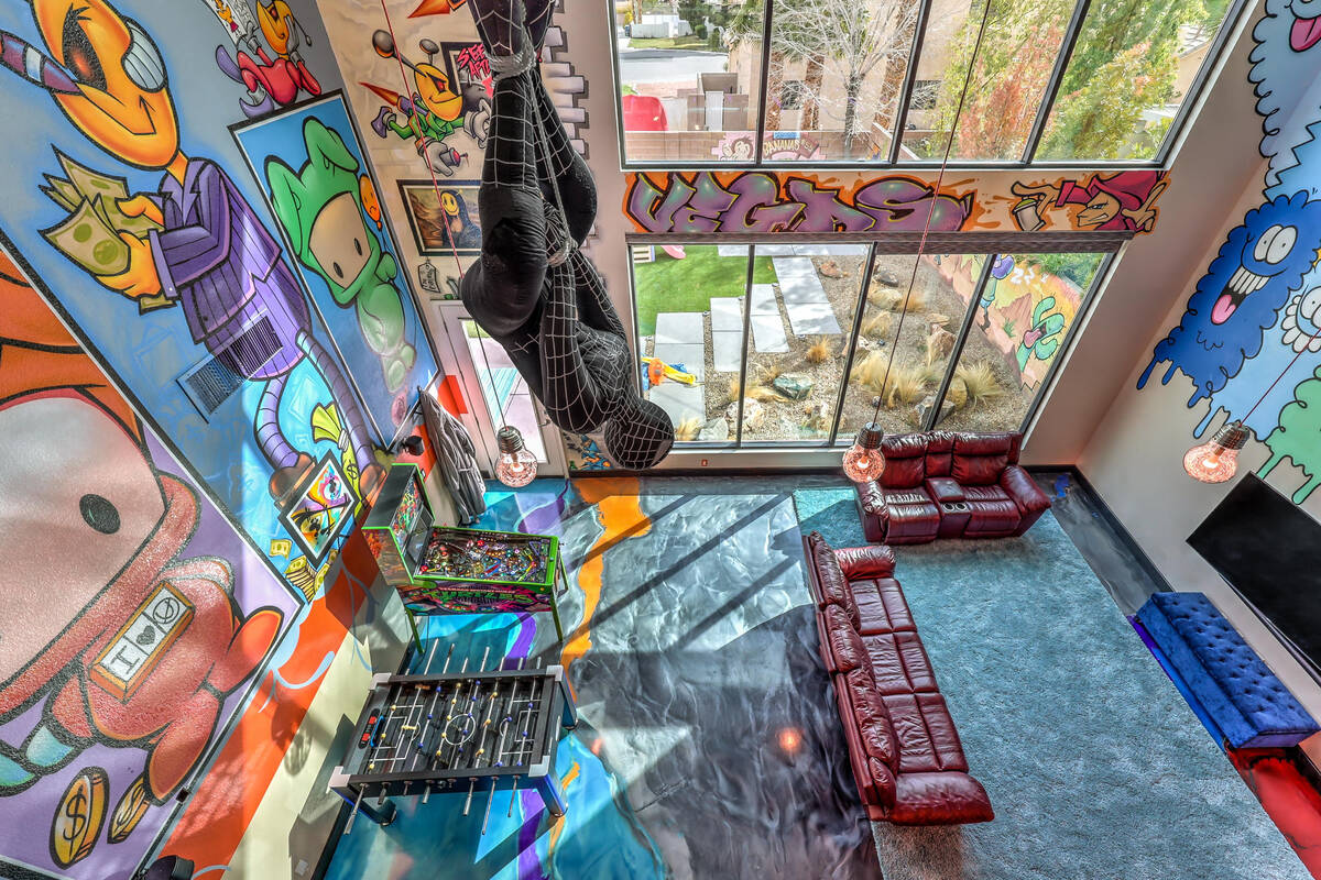 Colorful artwork is seen at the Spring Valley home of Ivan Phillips. (Jordon Metz for the Las V ...