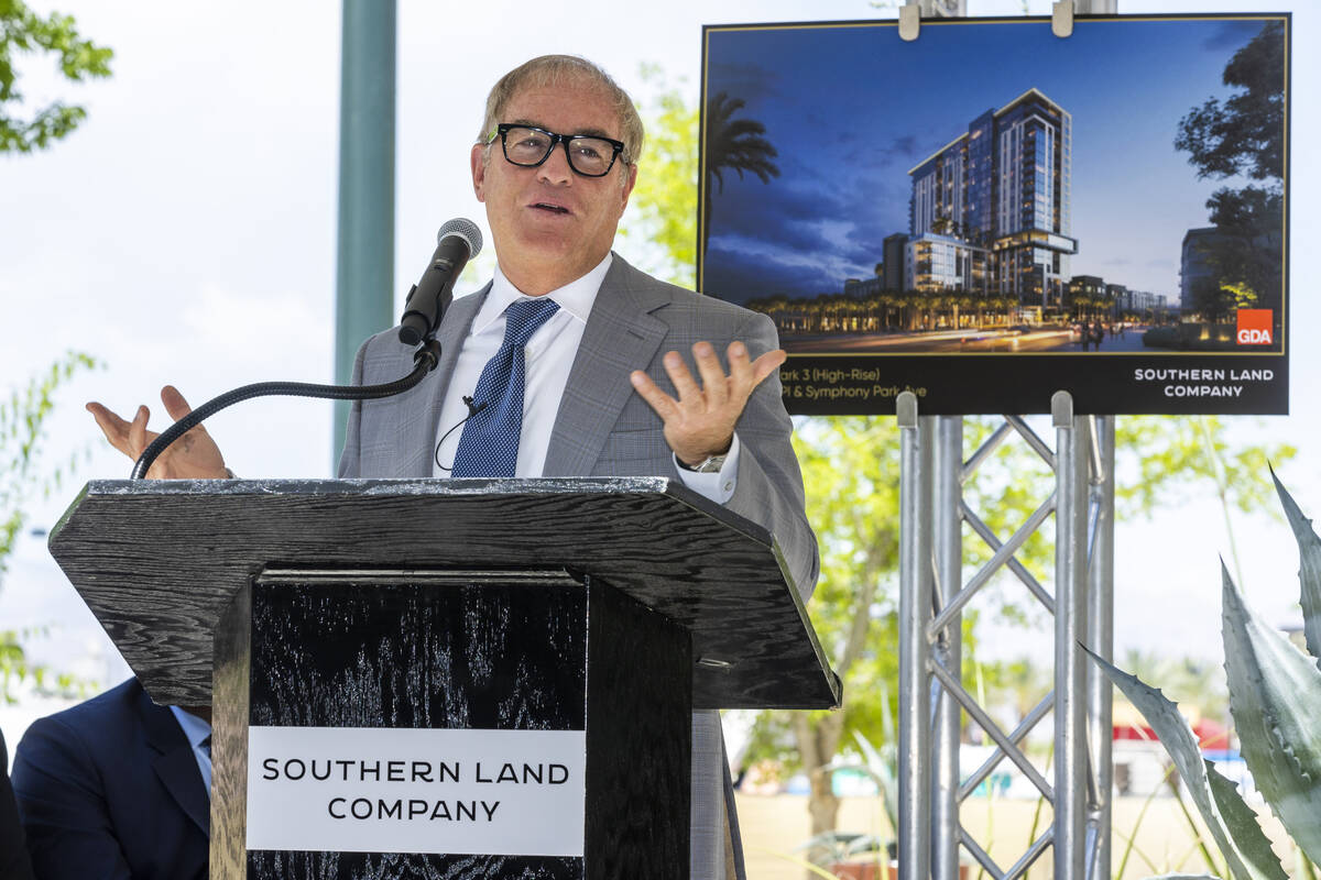 Southern Land Company Founder and CEO Tim Downey speaks during a ceremonial groundbreaking for ...