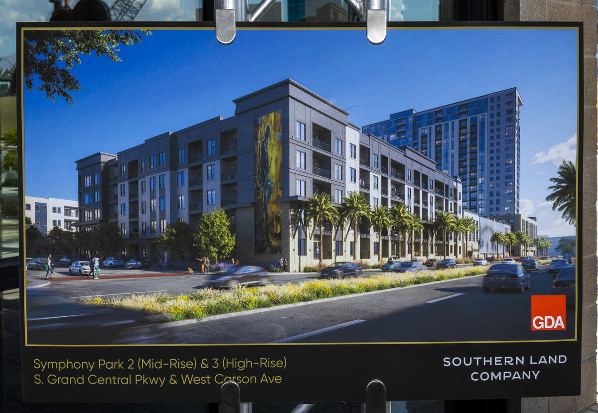 Architectural rendering of Symphony Park 2 and 3 on display as the Southern Land Company hosts ...