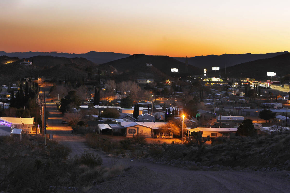 Nevada Street is seen in January 2022 in Searchlight. (Chitose Suzuki/Las Vegas Review-Journal)