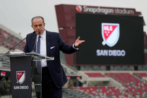Mohamed Mansour, co-owner of the new MLS team in San Diego, speaks during an announcement for t ...