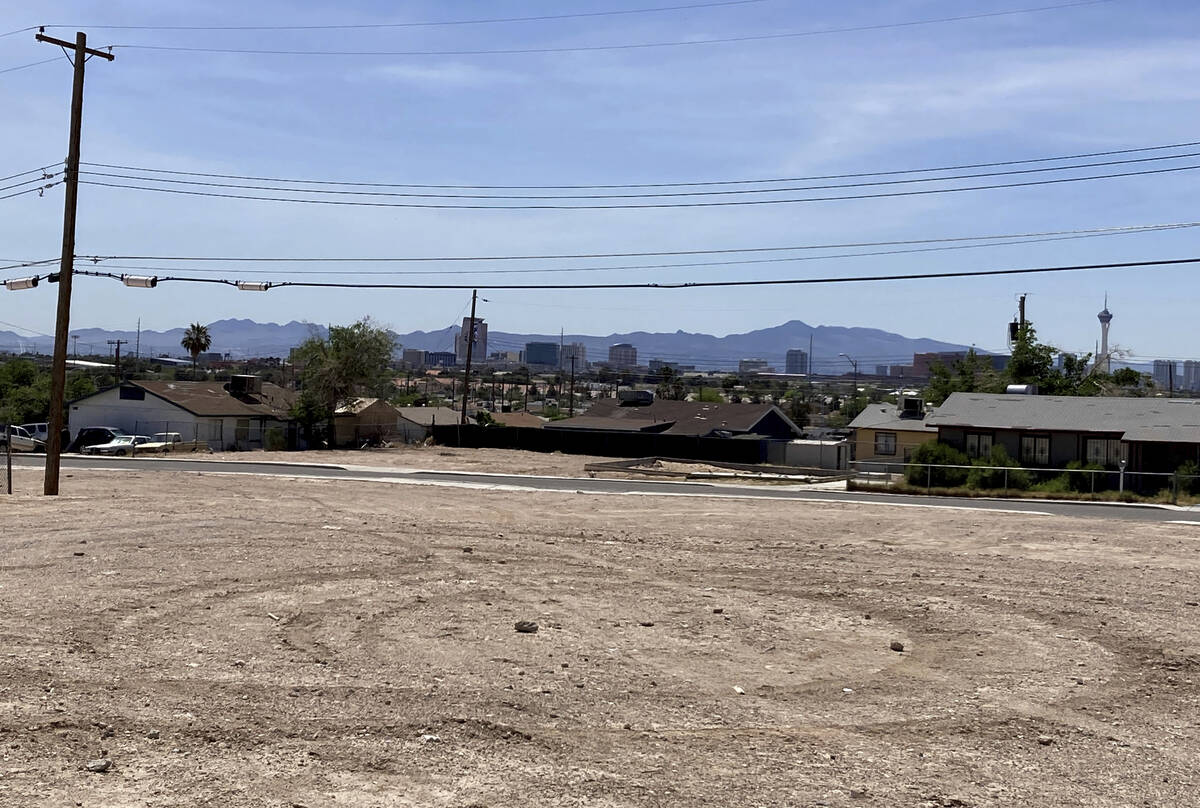 Vacant lots where homes once stood sit in the Windsor Park neighborhood of North Las Vegas on T ...